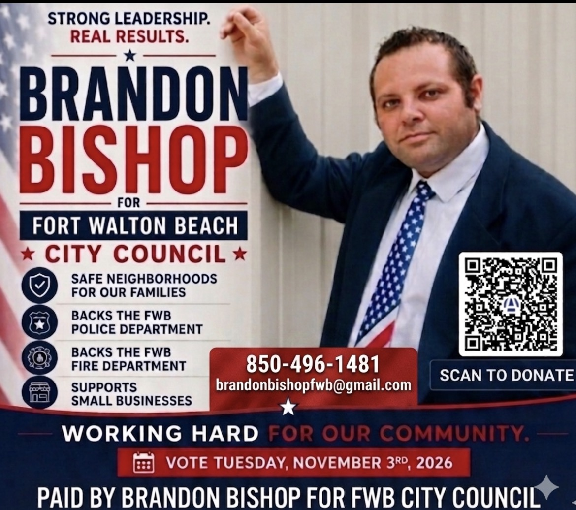 Brandon Bishop campaign flyer